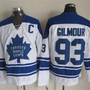 NHL Toronto Maple Leafs #93 Gilmour White Jersey with C Patch
