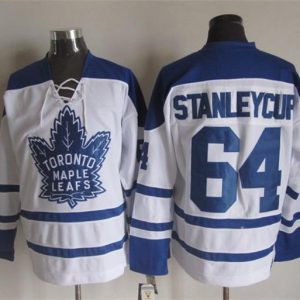 NHL Toronto Maple Leafs #64 Stanleycup White Jersey