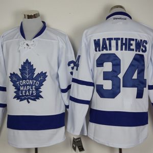 NHL  Toronto Maple Leafs #34 Matthews White Jersey