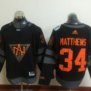 NHL Toronto Maple Leafs #34 Matthews Black World Cup Jersey