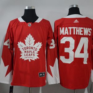 Adidas NHL Toronto Maple Leafs #34 Matthews Red Jersey