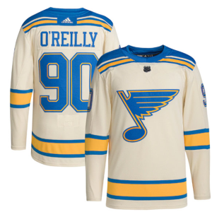 Men's St. Louis Blues #90 Ryan O'Reilly Cream 2022 Winter Classic Stitched Jersey
