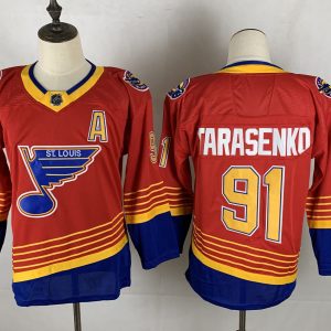 Men's St. Louis Blues #91 Vladimir Tarasenko 2021 Red Reverse Retro Adidas Jersey