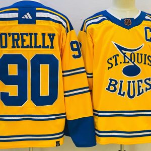 Men's St. Louis Blues #90 Ryan O'Reilly Yellow 2022-23 Reverse Retro Jersey