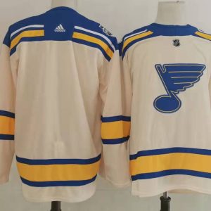 NHL St. Louis Blues Blank Cream Adidas Jersey