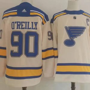 NHL St. Louis Blues #90 O'reilly Cream Adidas Jersey