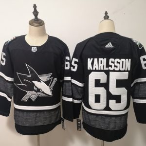 Adidas Sharks #65 Erik Karlsson Black 2019 All-Star Jersey