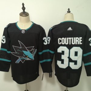 Adidas Sharks #39 Couture Black Alternate Stitched NHL Jersey