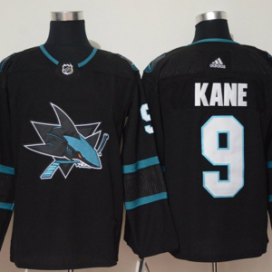 Adidas Sharks #9 Evander Kane Black Alternate Stitched NHL Jersey