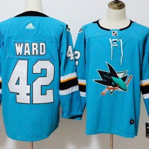 Adidas Sharks #42 Joel Ward Teal Alternate Stitched NHL Jersey