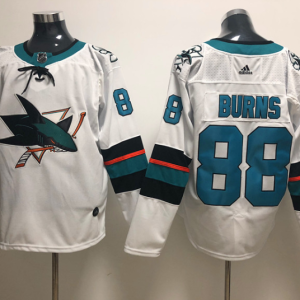 Adidas Sharks #88 Brent Burns White Alternate Stitched NHL Jersey