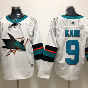 Adidas Sharks #9 Evander Kane White Alternate Stitched NHL Jersey