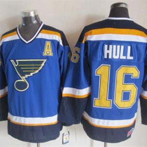 NHL St. Louis Blues #16 Hull Blue Color Jersey with A Patch
