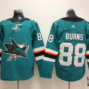 Adidas Sharks #88 Brent Burns Teal Alternate Stitched NHL Jersey