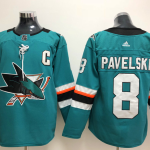 Adidas Sharks #8 Joe Pavelski Teal Alternate Stitched NHL Jersey