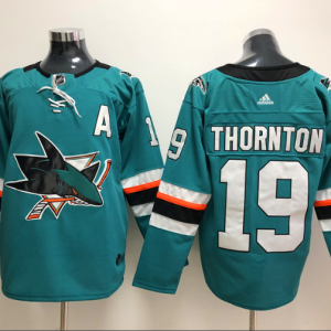 Adidas Sharks #19 Joe Thornton Teal Alternate Stitched NHL Jersey