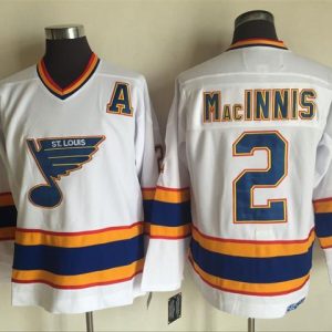 NHL St. Louis Blues #2 MacINNIS White Jersey