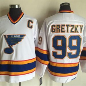 NHL St. Louis Blues #99 Gretzky White Jersey