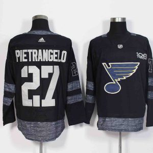 NHL St.Louis Blues #27 Pietrangelo Black 100th Anniversary Jersey
