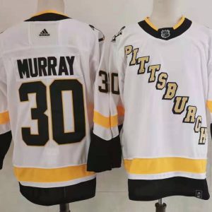Men's Pittsburgh Penguins #30 Murray 2020-21 White Adidas Jersey