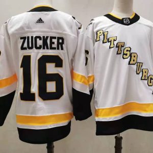 Men's Pittsburgh Penguins #16 Jason Zucker 2020-21 White Adidas Jersey