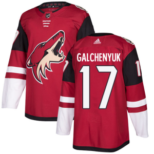 Men's Arizona Coyotes #17 Alex Galchenyuk Burgundy Red 2018 Season Home Stitched Jersey