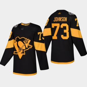 NHL Penguins 73 Jack Johnson 2019 Stadium Series Black Adidas Men Jersey