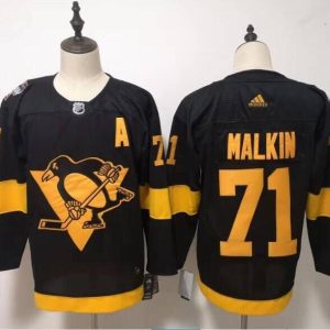 NHL Penguins 71 Evgeni Malkin 2019 Stadium Series Black Adidas Men Jersey