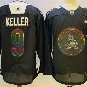 NHL Arizona Coyotes #9 Clayton Keller Black Jersey
