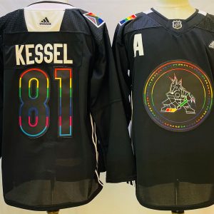 NHL Arizona Coyotes #81 Phil Kessel Black Jersey