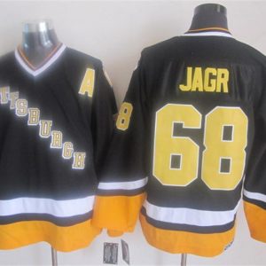 NHL Pittsburgh Penguins #68 Jagr Black 2015 Jersey with A Patch