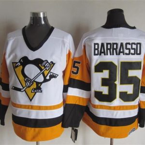 NHL Pittsburgh Penguins #35 Barrasso White Jersey