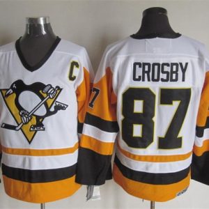 NHL Pittsburgh Penguins #87 Crosby White Jersey with C Patch