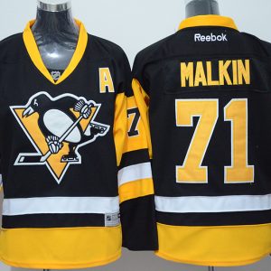 NHL NHL Pittsburgh Penguins #71 Malkin Black Jersey