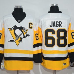 NHL Pittsburgh Penguins #68 Jagr White Jersey