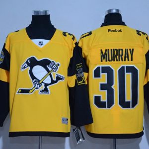NHL Pittsburgh Penguins #30 Murray Winter Classic Yellow Jersey