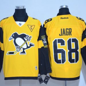 NHL Pittsburgh Penguins #68 Jagr Winter Classic Yellow Jersey