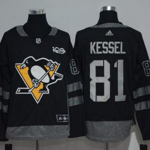 NHL Pittsburgh Penguins #81 Kessel Black 100th Anniversary Jersey