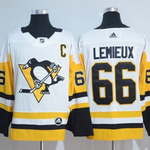 Adidas NHL Pittsburgh Penguins #66 Lemieux White Jersey