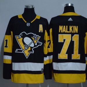 Adidas NHL Pittsburgh Penguins #71 Malkin Black Jersey