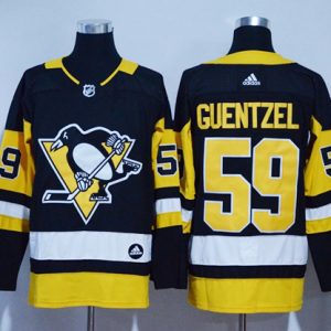 Adidas Nhl Pittsburgh Penguins #59 Jake Guentzel Black Hockey Jersey