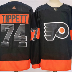 Men's Philadelphia Flyers #74 Owen Tippett Black Stitched Jersey