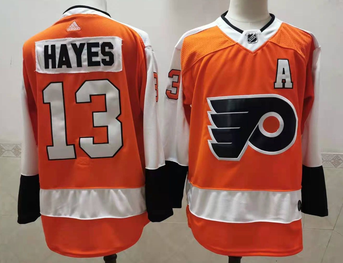 NHL Philadelphia Flyers #13 Kevin Hayes 2021 Orange Reverse Retro Stitched Jersey