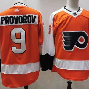 NHL Philadelphia Flyers #9 Ivan Provorov Orange Stitched Jersey