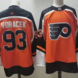 NHL Philadelphia Flyers #93 Voracer 2021 Orange Reverse Retro Stitched Jersey