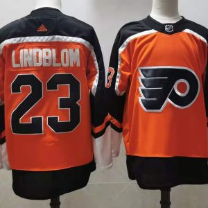 NHL Philadelphia Flyers #23 Lindblom 2021 Orange Reverse Retro Stitched Jersey