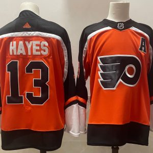 NHL Philadelphia Flyers #13 Kevin Hayes 2021 Orange Reverse Retro Stitched Jersey