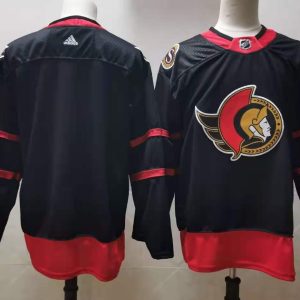 NHL Ottawa Senators 2021 Black Reverse Retro Stitched NHL Blank Jersey