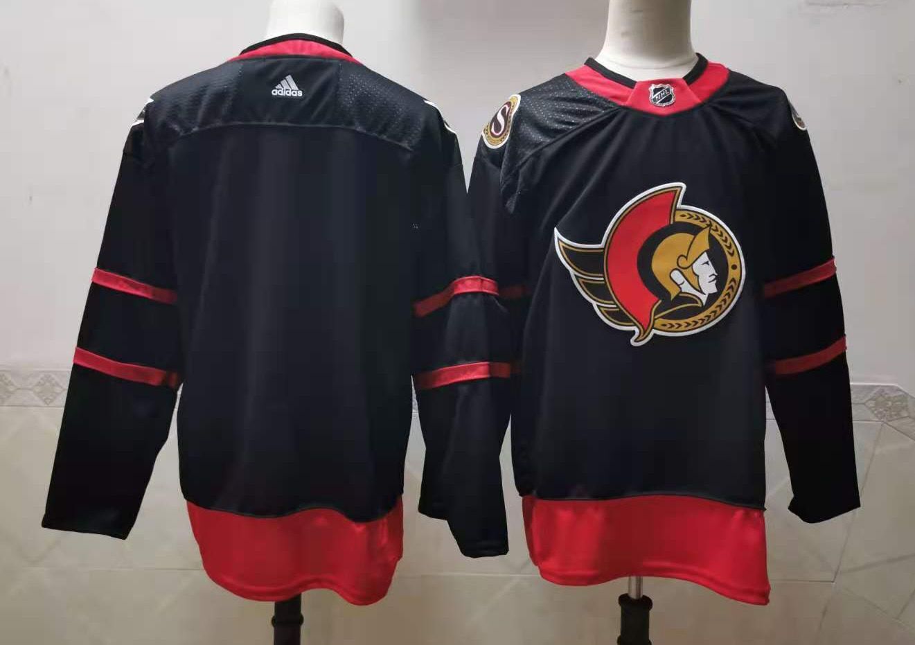 NHL Ottawa Senators 2021 Black Reverse Retro Stitched NHL Blank Jersey