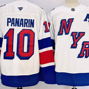 Men's New York Rangers #10 Artemi Panarin White 2024-25 Stadium Series Stitched Jersey